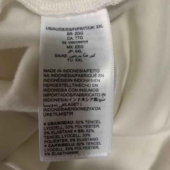 NWT Amazon Aware Women Relaxed Fit Fleece Sweatshirt V Neck Cozy Cream XXL - Picture 6 of 6